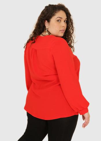 Jolanda Lielo izmēru sarkana blūze - back