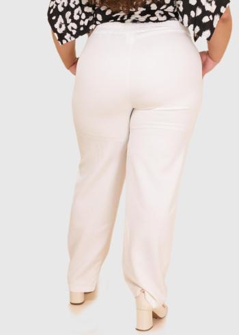 Itala Lielo izmēru baltas bikses - back