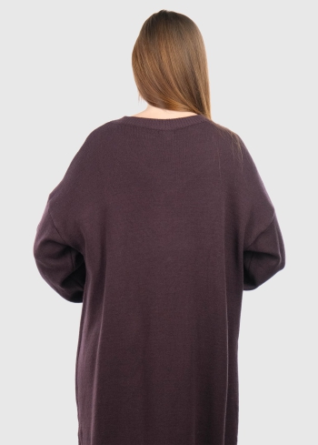 Miriana tumši brūna džemperkleita - back