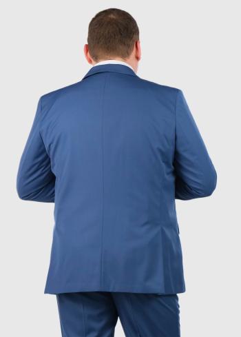 Mirko Lielo izmēru zils klasiskais uzvalks ar vilnu - back