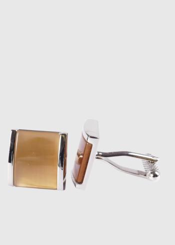 Vīriešu taisnstūrainas aproču pogas - back