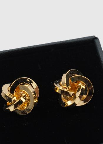 Zelta krāsas vīriešu aproču pogas - back