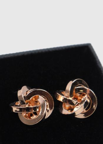 Zelta krāsas vīriešu aproču pogas - back