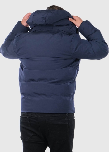 Giuseppe Lielo izmēru tumši zila vīriešu jaka - back