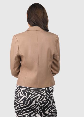 Agnese bēša sieviešu saīsināta žakete - back