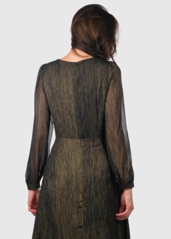 Devany melna kleita ar garām piedurknēm - back