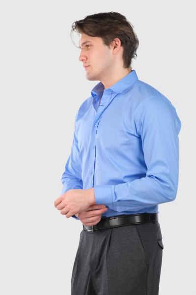 Calixto gaiši zils vīriešu krekls - back