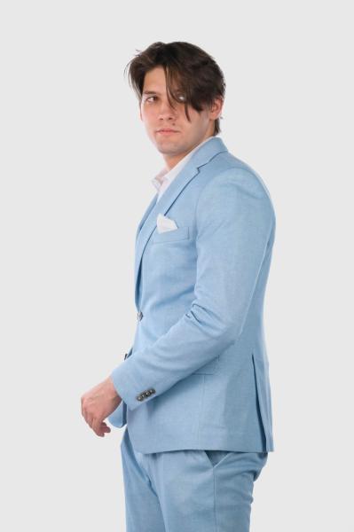 Felipe gaiši zila vīriešu žakete - back