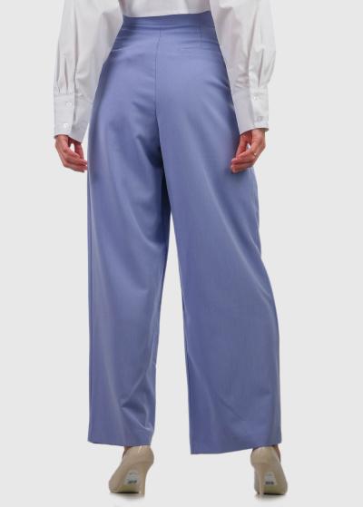 Constancia gaiši violetas sieviešu platas bikses - back