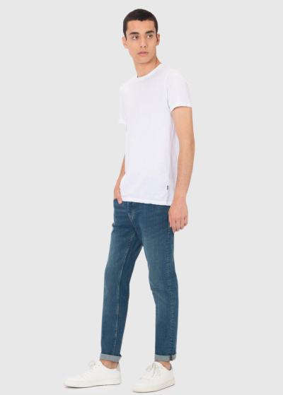 Regular Fit zili vīriešu džinsi - back