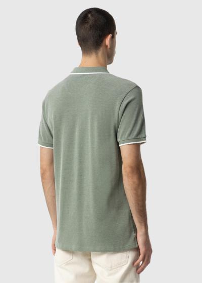 Zaļš vīriešu polo krekls - back