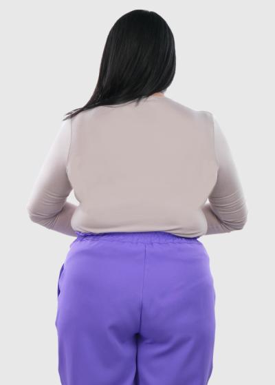 Zara Lielo izmēru pelēks t-krekls ar garām piedurknēm - back