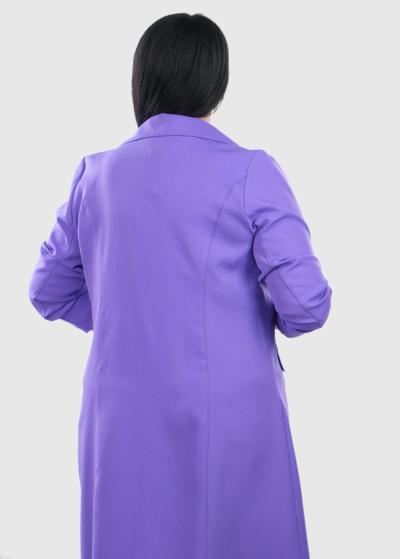 Velia Lielo izmēru violeta gara žakete - back