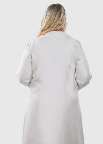 Velia Lielo izmēru balta gara žakete - back