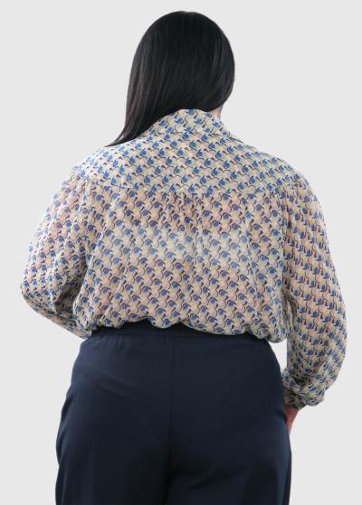 Vicenta Lielo izmēru blūze ar rakstu - back