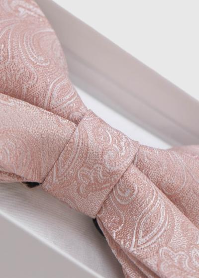 Gaiši rozā vīriešu tauriņš ar printu  - back