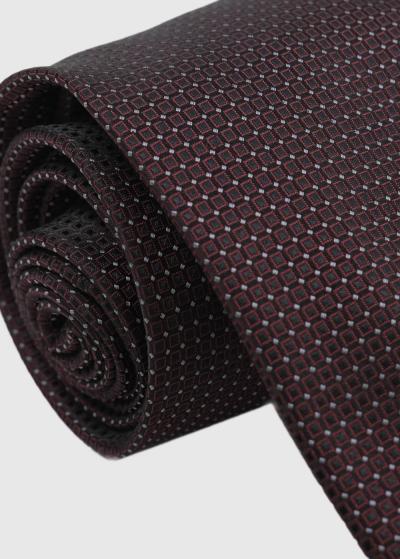 Tumši bordo vīriešu kaklasaite - back