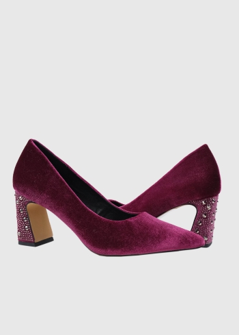 AZAREY rozā sieviešu kurpes ar spīguļiem - back