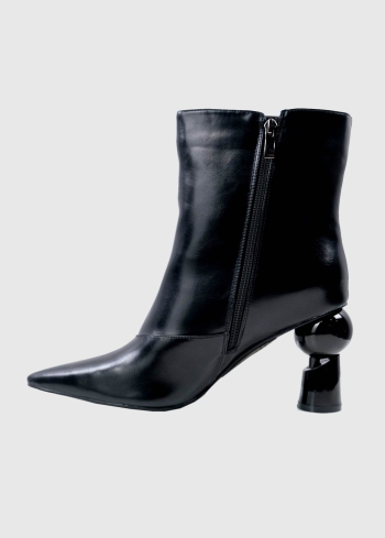 AZAREY melni īsie zābaki uz papēža - back