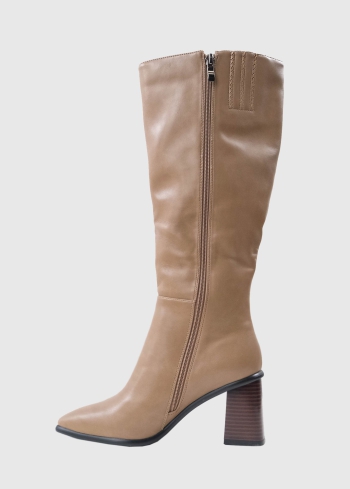 AZAREY bēši sieviešu garie zābaki uz papēža - back