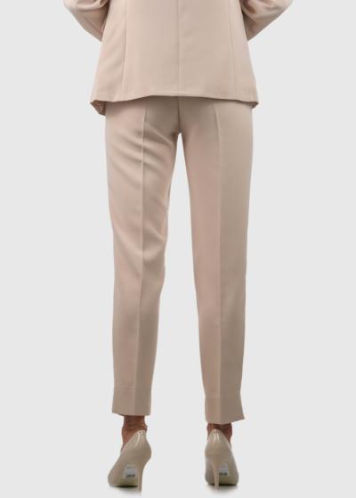 Brenda bēšas sieviešu bikses ar kabatām - back