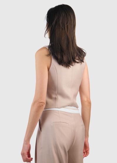 Ilse bēša sieviešu veste - back