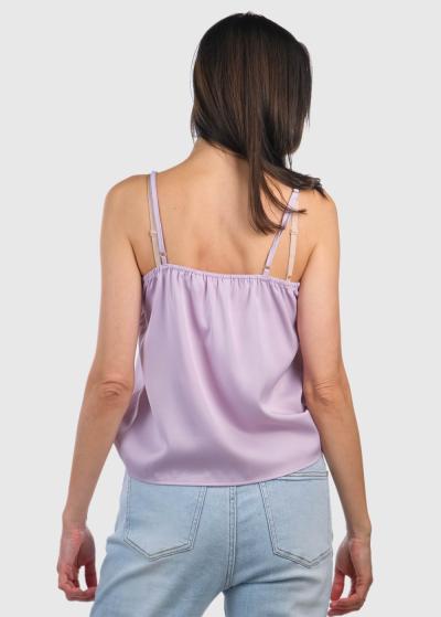 Reyes gaiši violets tops ar plānām lencītēm - back