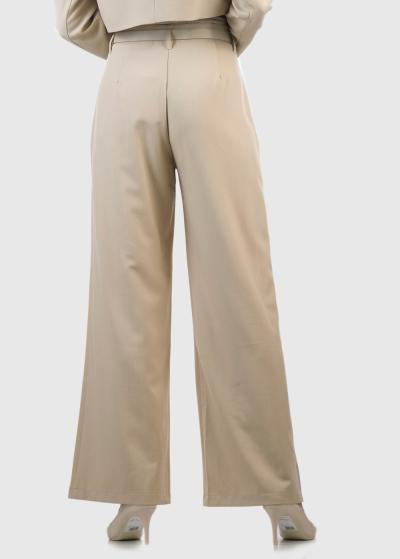 Salud bēšas sieviešu platas bikses - back