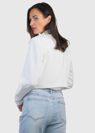 Salvadora balta īsa žakete - back