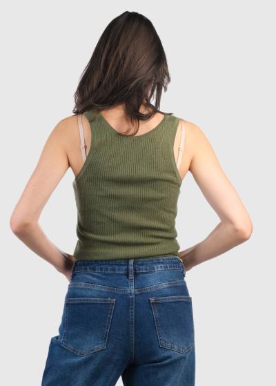 Zaļš sieviešu tops - back
