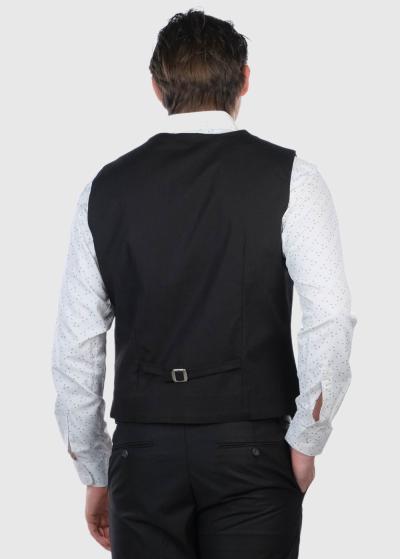 Tadeo melna klasiska veste - back