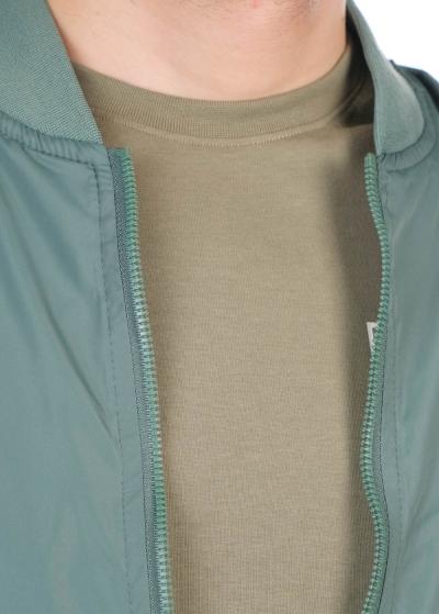 Zaļa vīriešu jaka-bomberis - back