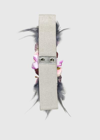 Pacifica pelēka sieviešu josta ar aplikāciju - back