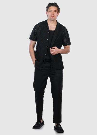 Montello melns krekls ar īsām piedurknēm - back