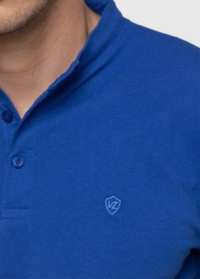 Macrino zils vīriešu polo krekls - back