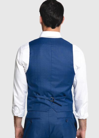 Lunardo zila klasiska veste - back