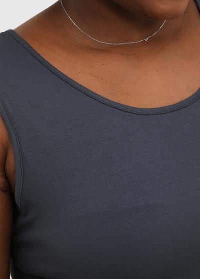 Alessa Lielo izmēru tumši pelēks sieviešu tops - back