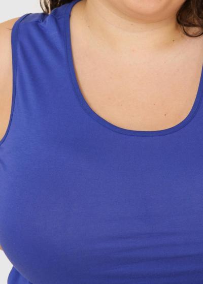 Alessa Lielo izmēru zils sieviešu tops - back