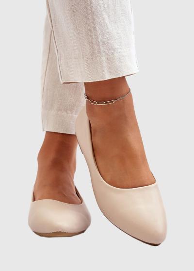 Atocha bēšas balerīnas - back