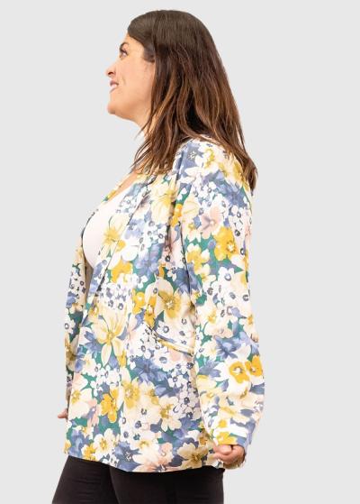 Alejandrina Lielo izmēru žakete ar ziedu rakstu  - back