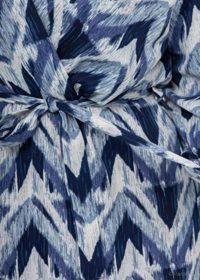 Almudena Lielo izmēru gara kleita ar printu  - back