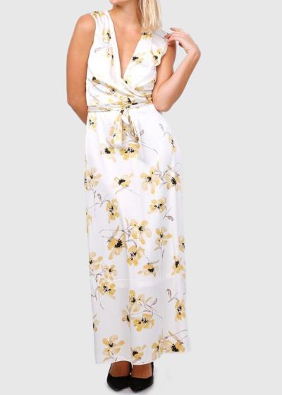 Corina Lielo izmēru gara kleita ar pārliekamu vidukļa daļu - back