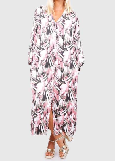 Cruz Lielo izmēru gara brīva piegriezuma kleita - back