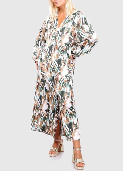 Cruz Lielo izmēru gara brīva piegriezuma kleita - back