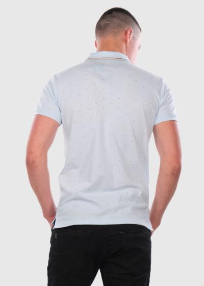 Delfín gaiši zils polo krekls ar rakstu - back