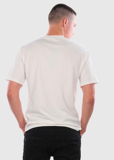 Candelario balts t-krekls ar kabatām - back