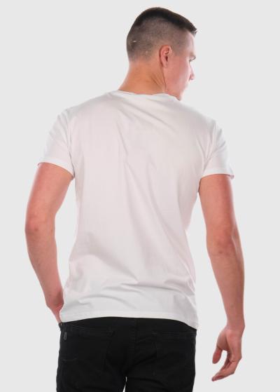 Casiano balts vīriešu t-krekls ar uzrakstiem  - back