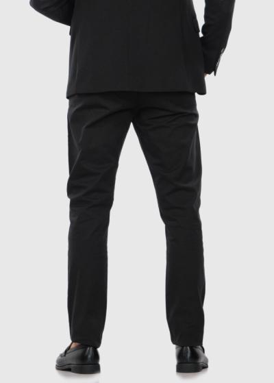 Slim Fit melnas vīriešu bikses - back