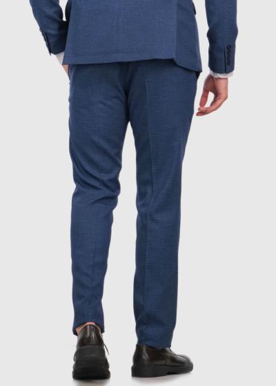 Cosme zilas vīriešu bikses ar kabatām - back