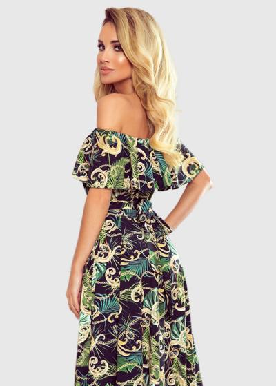 Luisa gara vakarkleita ar pazeminātu plecu līniju - back